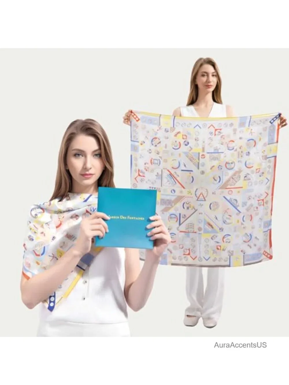35x35 Square Satin Scarf for Women - Fashion Head Wrap & Neckerchief